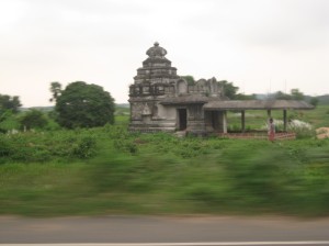 'Pan' shot of a temple on Puri highway